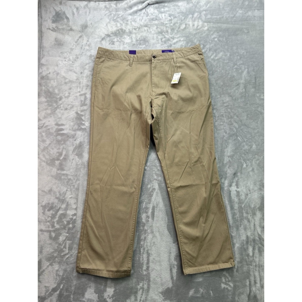 New Tallia Khaki Men Sz 40x30 Beige Straight Leg Work Office Casual Preppy Guys
